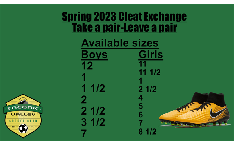 Spring 2023 Cleat Exchange